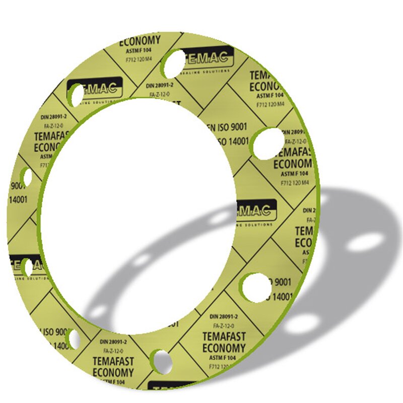 0050-T30071-1500-1000 Dichtungsplatte TEMAFAST Economy Yellow; 5,0 mm dick; 1500 x 1000 mm