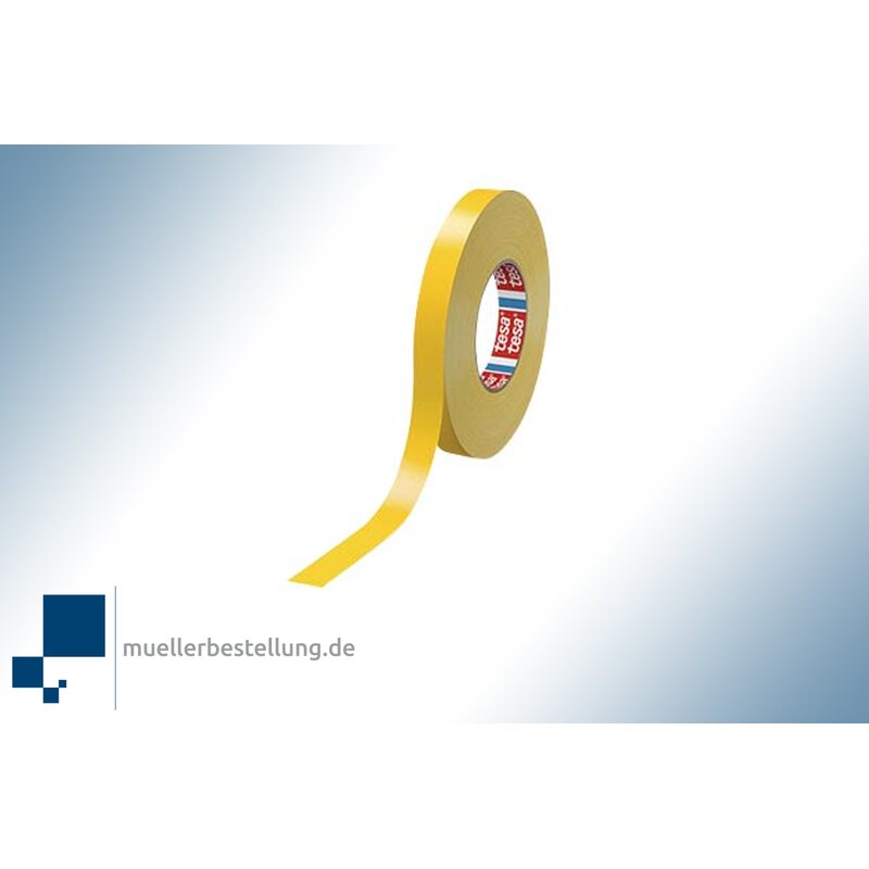 tesaband 4651 Premium yellow fabric tape, 19 mm, 50 m