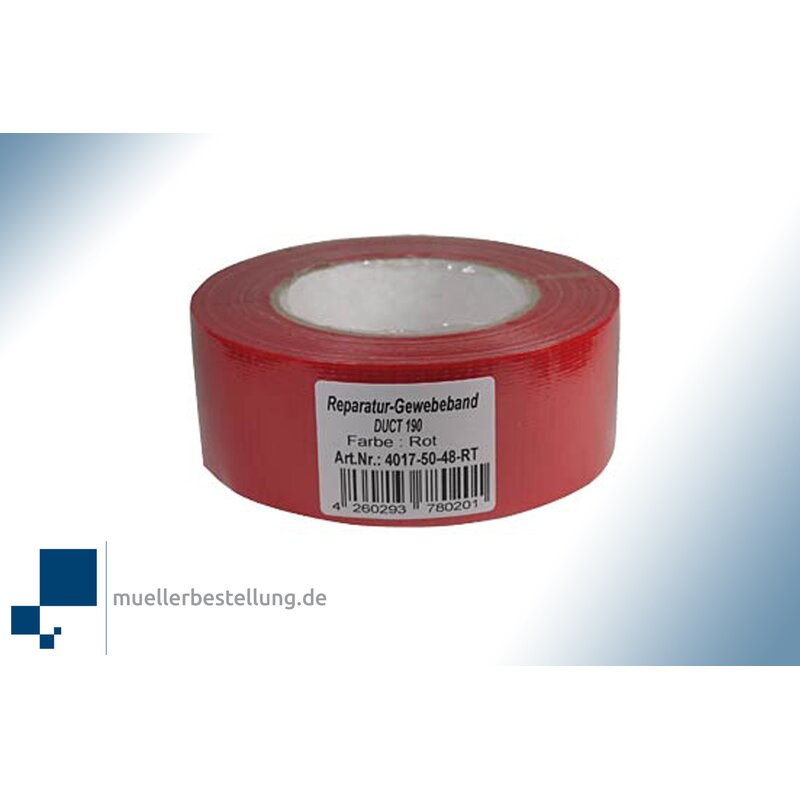 duct 190 fabric tape, red, 48 mm, 50 m