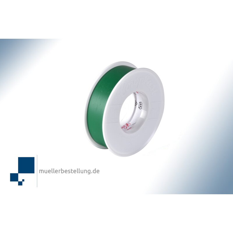 Coroplast 1656 vde electrical insulating tape, 10 m, 15 mm, green
