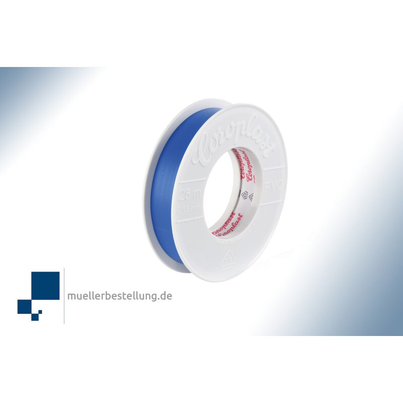 Coroplast 1822 vde electrical insulating tape, 25 m, 19 mm, blue