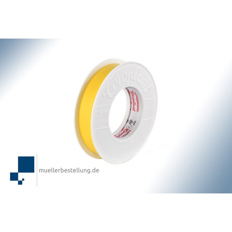 Coroplast 1813 vde electrical insulating tape, 25 m, 19 mm, yellow