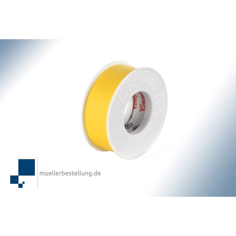 Coroplast 1676 vde electrical insulating tape, 10 m, 19 mm, yellow