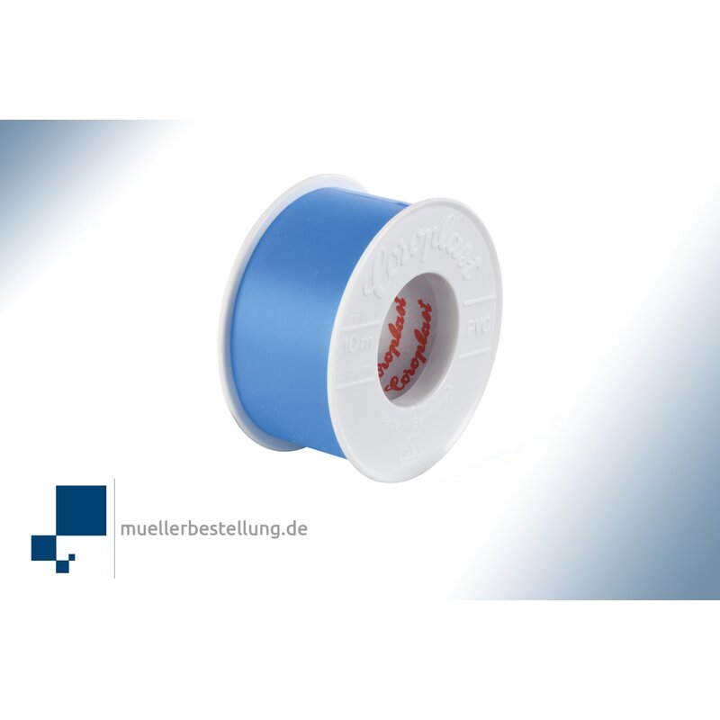 Coroplast 1718 vde electrical insulating tape, 10 m, 25 mm, light blue