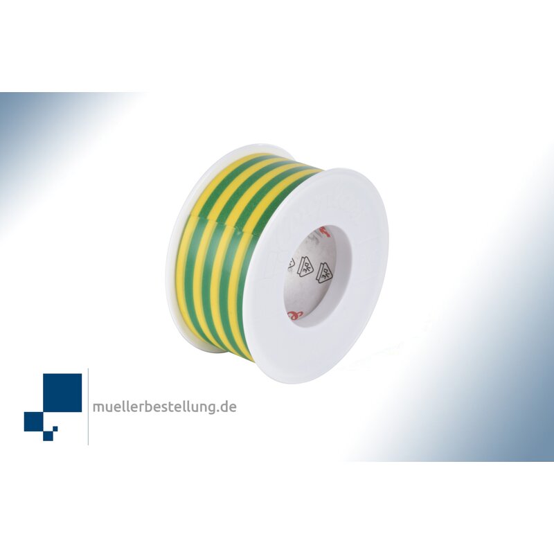 Coroplast 2061 vde electrical insulating tape, 10 m, 25 mm, green-yellow