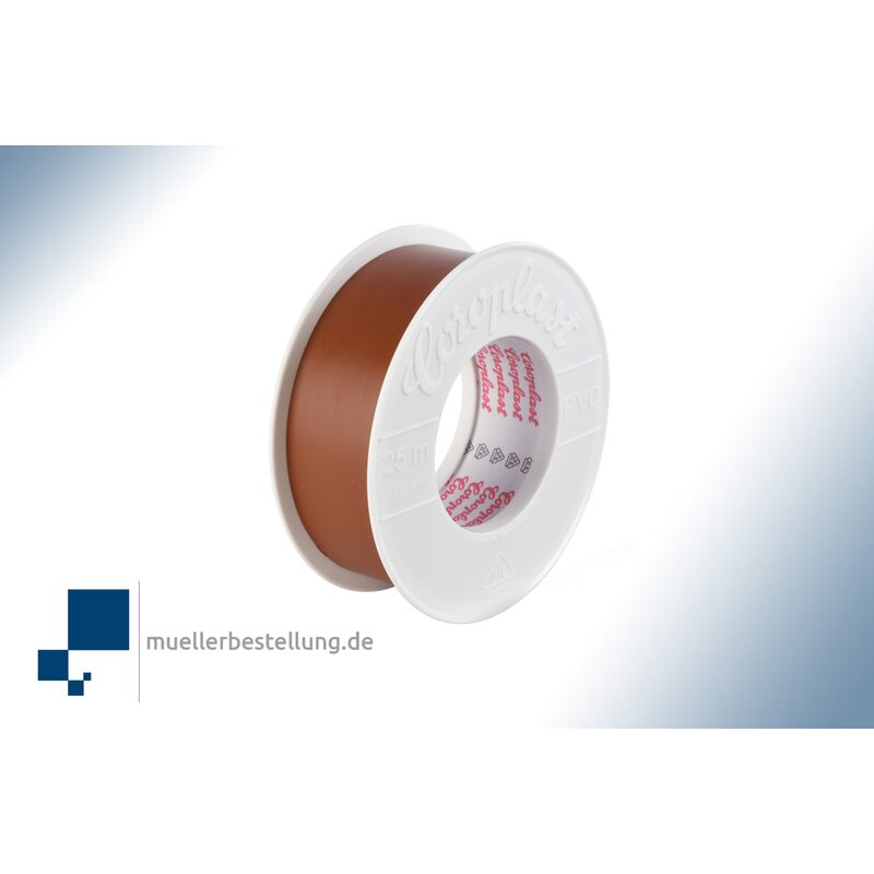 Coroplast 1865 vde electrical insulating tape, 25 m, 30 mm, brown