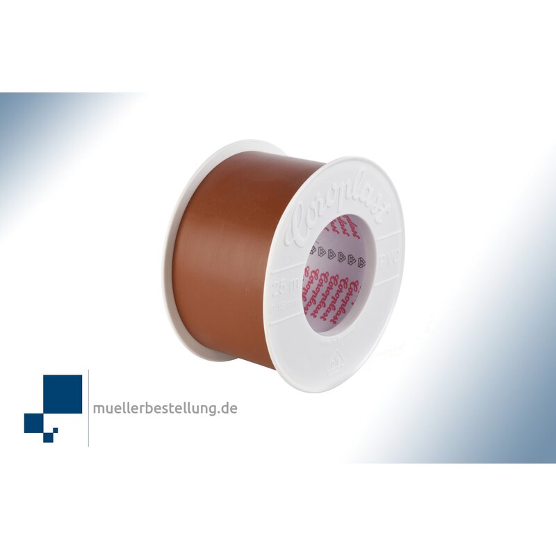 Coroplast 1891 vde electrical insulating tape, 25 m, 50 mm, brown