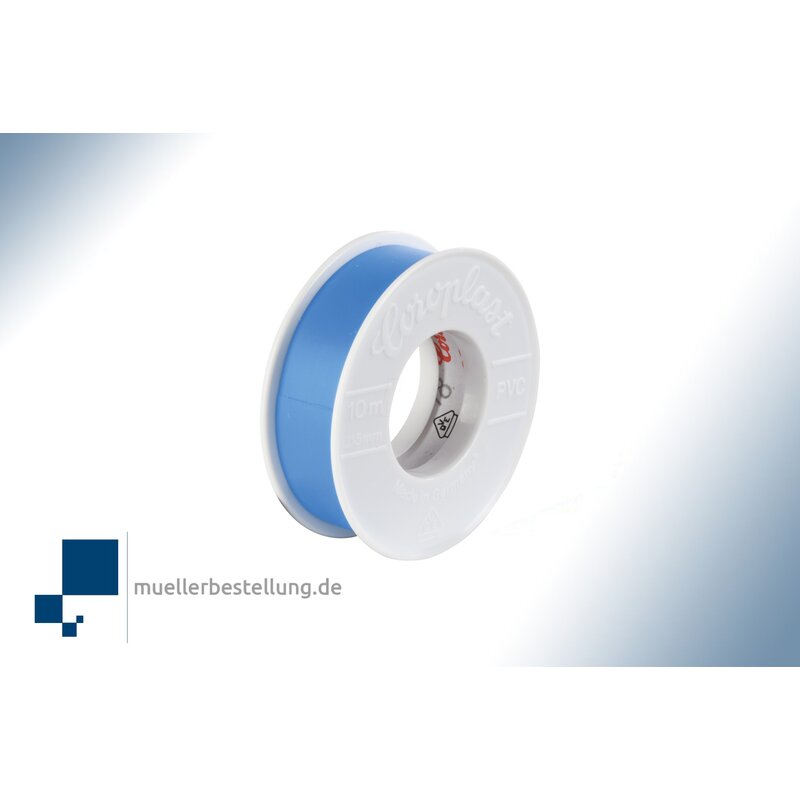 Coroplast 1653 vde electrical insulating tape, 10 m, 15 mm, light blue