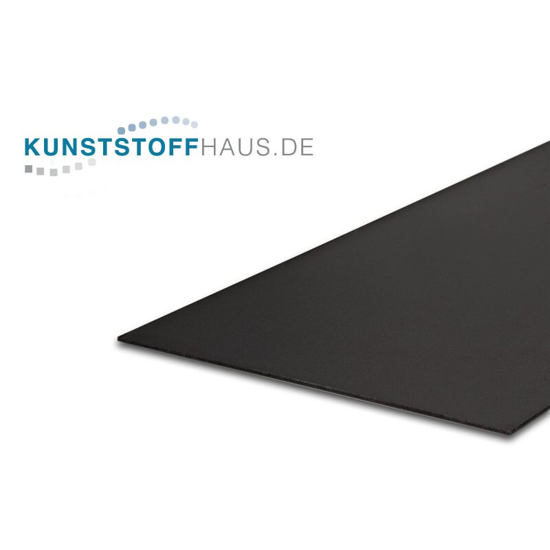 0030-RI45020-0500-0500-SCH PVC Hartschaumplatte Plattenzuschnitt - 500 x 500 x 3 mm Schwarz