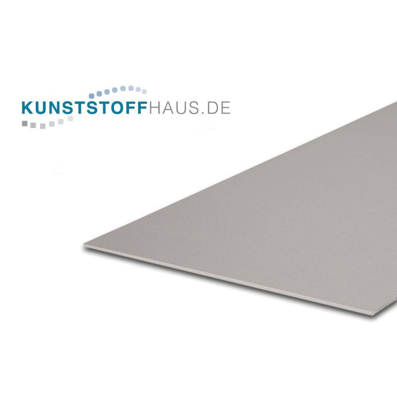 0030-RI45020-1000-0500-GRA PVC Hartschaumplatte Plattenzuschnitt - 1000 x 500 x 3 mm Grau