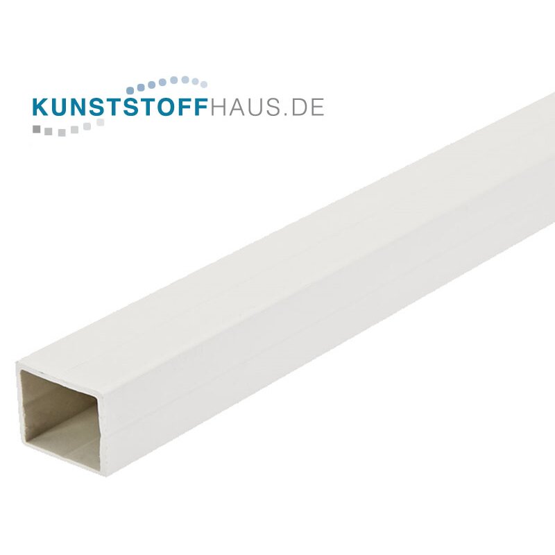 PVC square tube - 7,5 x 1 mm - White